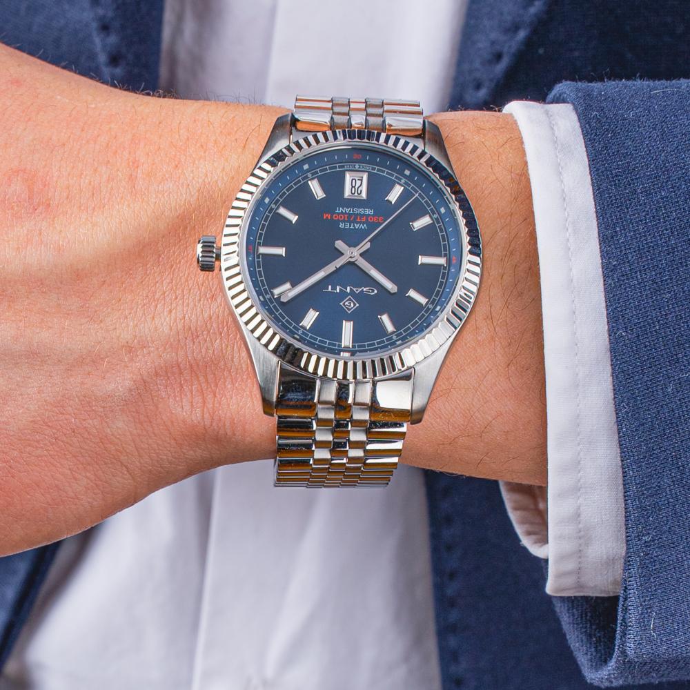 GANT Sussex Blue Dial 43.5mm Silver Stainless Steel Bracelet G166003