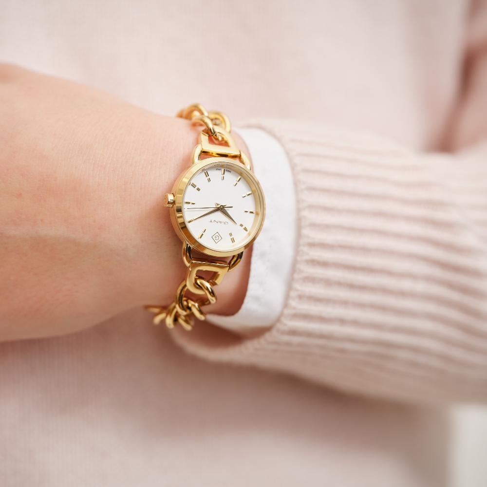 GANT Truro White Dial 28mm Gold Stainless Steel Bracelet G178003