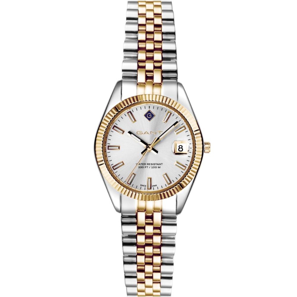 GANT Sussex Mini Silver Dial 28mm Two Tone Gold Stainless Steel Bracelet G181002