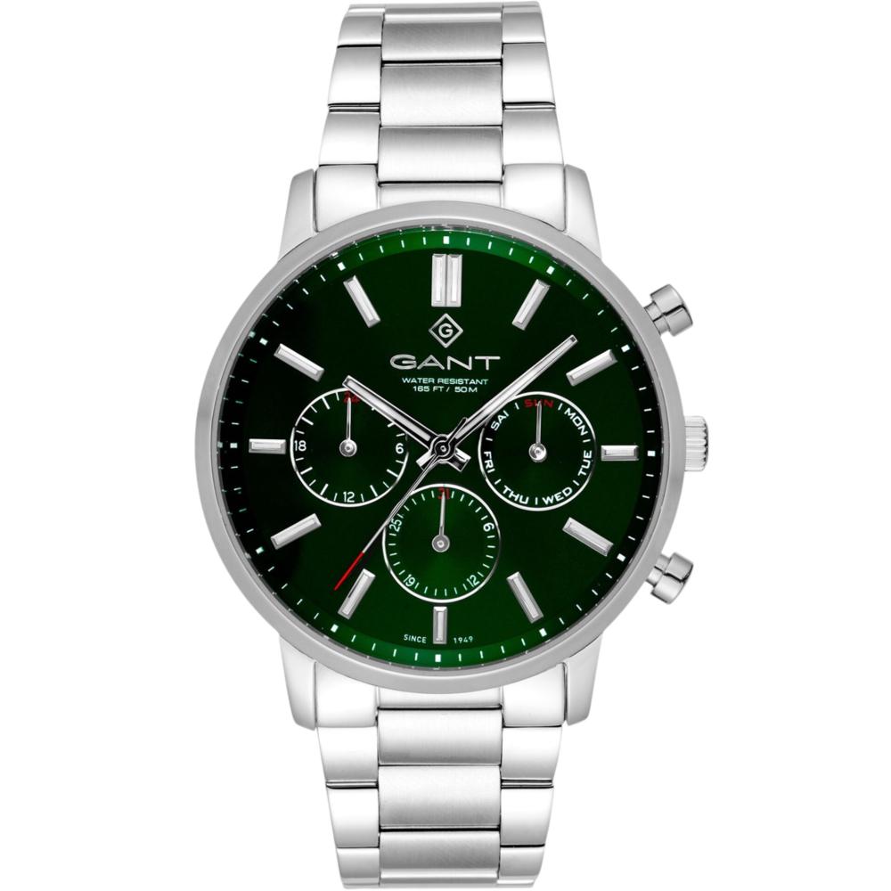 GANT East Hill Multifunction Green Dial 42.5mm Silver Stainless Steel Bracelet G191003