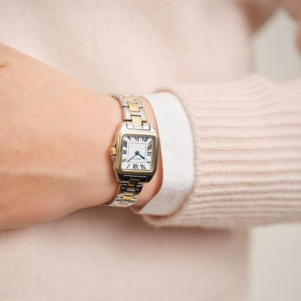 GANT Seneca Mini White Dial 22mm Two Tone Gold Stainless Steel Bracelet G193002