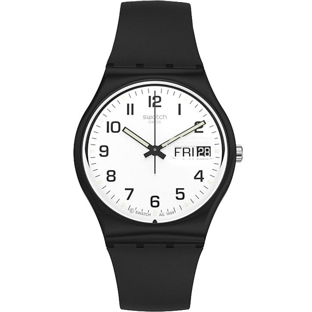 SWATCH Once Again 34mm Black Rubber Strap GB743
