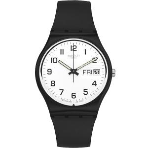 SWATCH Once Again 34mm Black Rubber Strap GB743 - 22775