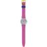 SWATCH Fluo Pinky Three Hands 34mm Pink Silicon Strap GE256 - 1