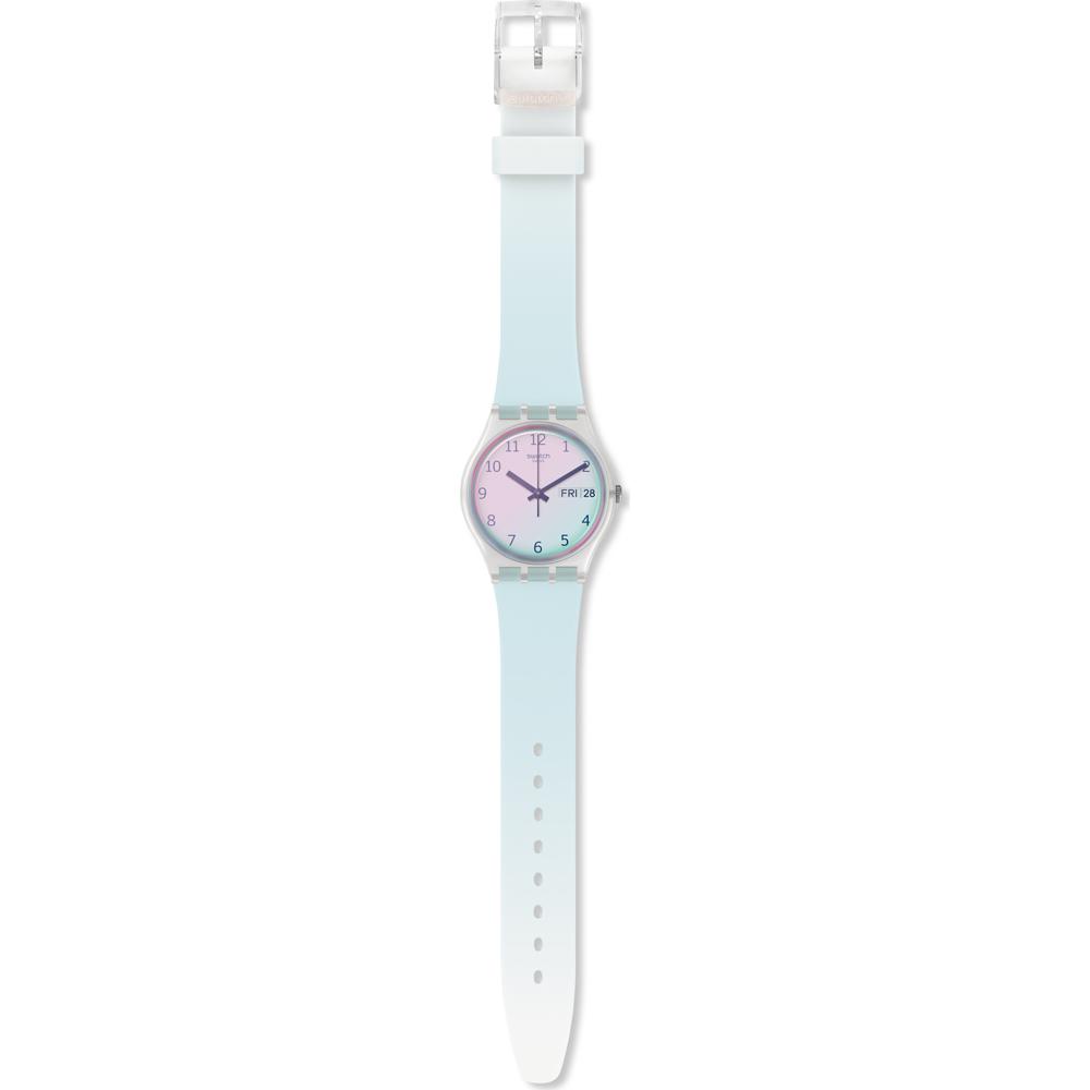 SWATCH Ultraciel 34mm Light Blue Silicon Strap GE713