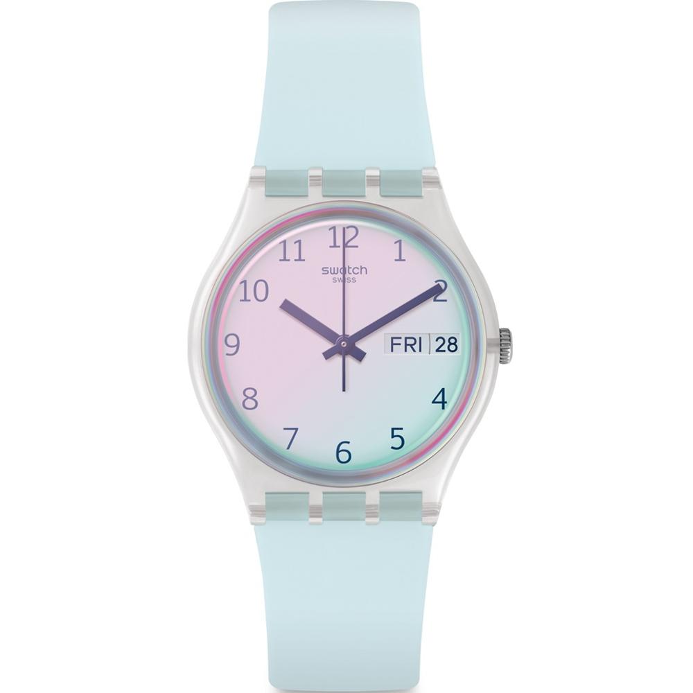 SWATCH Ultraciel 34mm Light Blue Silicon Strap GE713