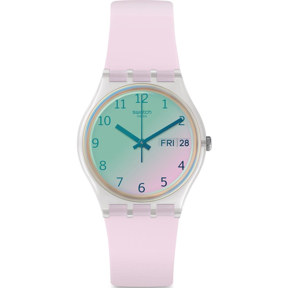 SWATCH Ultrarose 34mm White Silicon Strap GE714