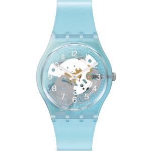 SWATCH Morning Sky Three Hands 34mm Light Blue Silicon Strap GL125 - 2715