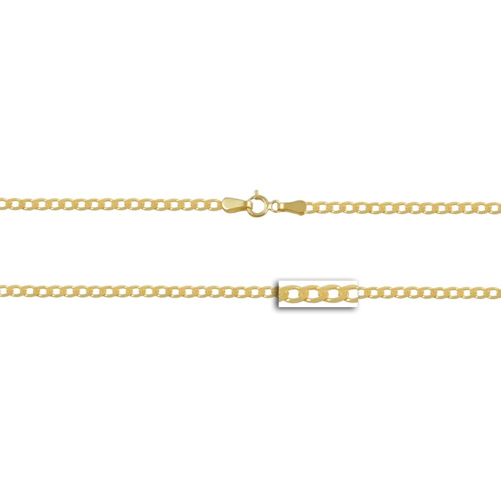 CHAIN Necklace Gourmet Masif K14 55cm Yellow Gold GM060Y-K14.55