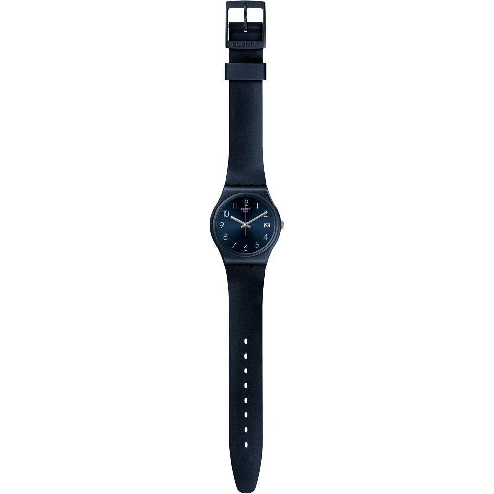 SWATCH Naitbaya Three Hands 34mm Blue Silicon Strap GN414