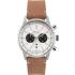 GANT Bradford Chronograph 43mm Silver Stainless Steel Brown Leather Strap GT064001-0
