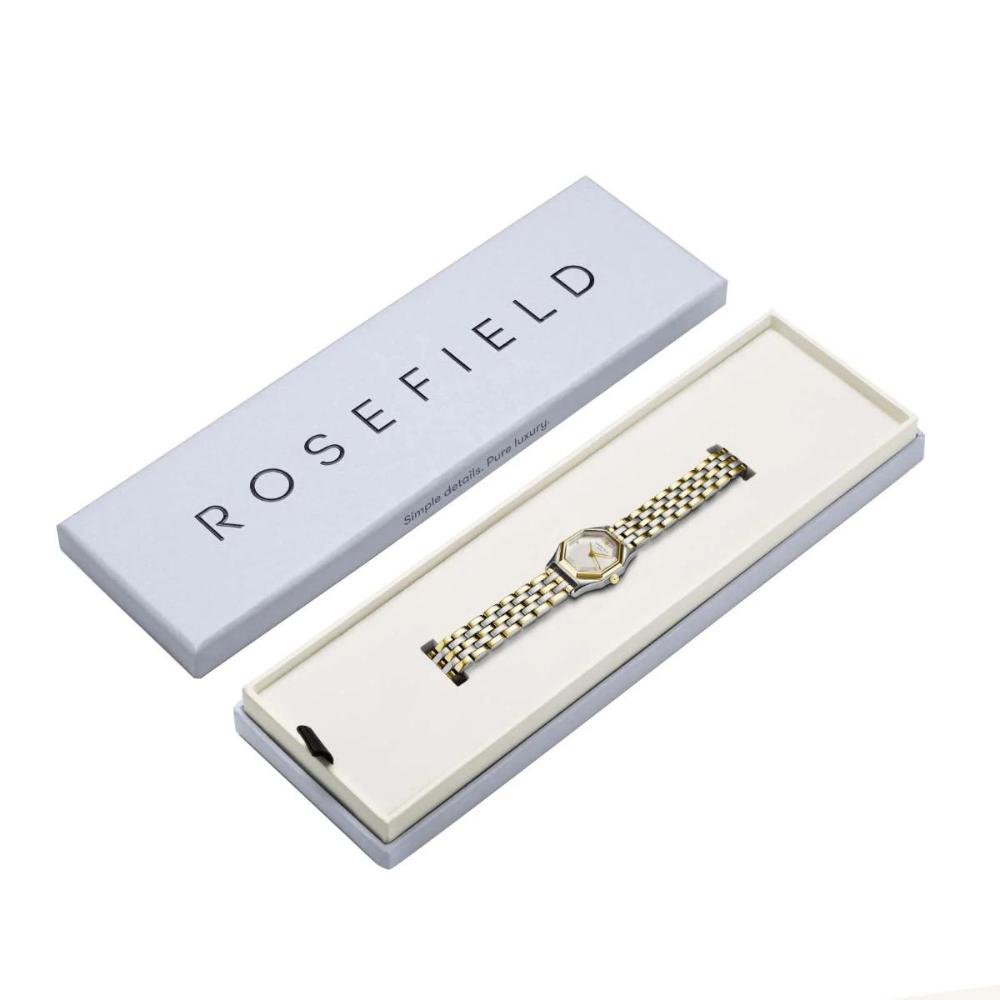 ROSEFIELD Gemme White 21.5x27.5mm Gold & Silver Stainless Steel Bracelet GWSSS-G03