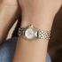 ROSEFIELD Gemme White Dial 21.5x27.5mm Gold & Silver Stainless Steel Bracelet GWSSS-G03-5