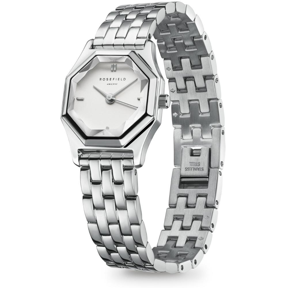 ROSEFIELD Gemme Silver Dial 21.5 x 27.5mm Silver Stainless Steel Bracelet GWSSS-G04