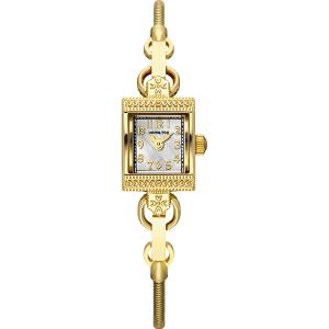 HAMILTON American Classic Lady's Vintage White Pearl Dial 15x19mm Gold Stainless Steel Bracelet H31231113 - 62155