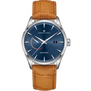 HAMILTON Jazzmaster Power Reserve Auto Blue Dial 42mm Silver Stainless Steel Brown Leather Strap H32635541 - 9044