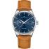 HAMILTON Jazzmaster Power Reserve Auto Blue Dial 42mm Silver Stainless Steel Brown Leather Strap H32635541 - 0
