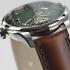 HAMILTON Jazzmaster Open Heart Auto Green Dial 40mm Silver Stainless Steel Brown Leather Strap H32675560 - 3