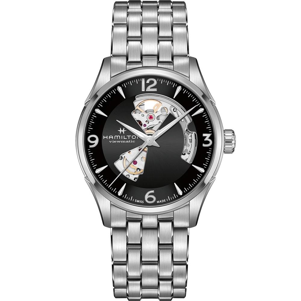 HAMILTON Jazzmaster Open Heart Black Dial Auto 42mm Silver Stainless Steel Bracelet H32705131