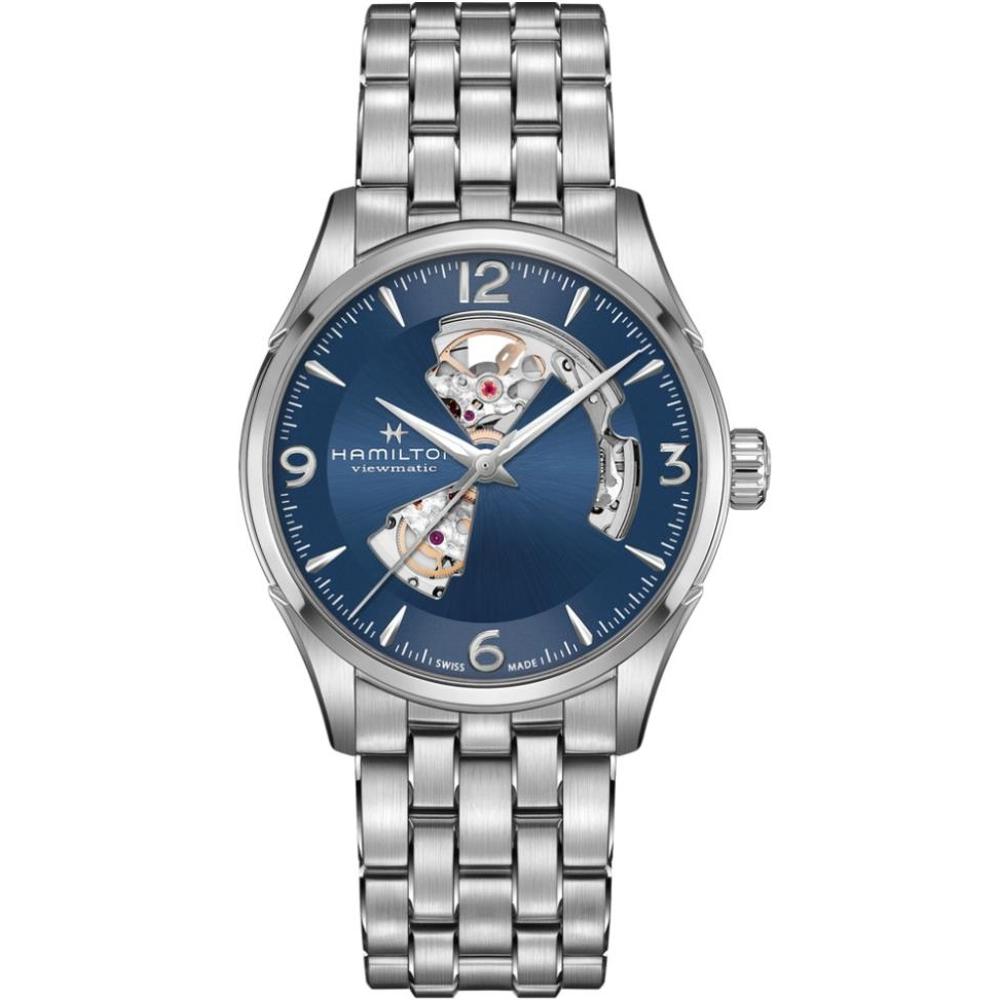 HAMILTON Jazzmaster Open Heart Auto Blue Dial 42mm Silver Stainless Steel Bracelet H32705141