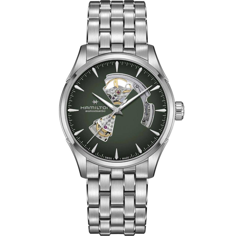 HAMILTON Jazzmaster Open Heart Auto Green Gradient Dial 42mm Silver Stainless Steel Bracelet H32705160