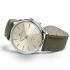 HAMILTON Jazzmaster Thinline Auto Silver Dial 40mm Silver Stainless Steel Olive Green Leather Strap H38525811 - 1