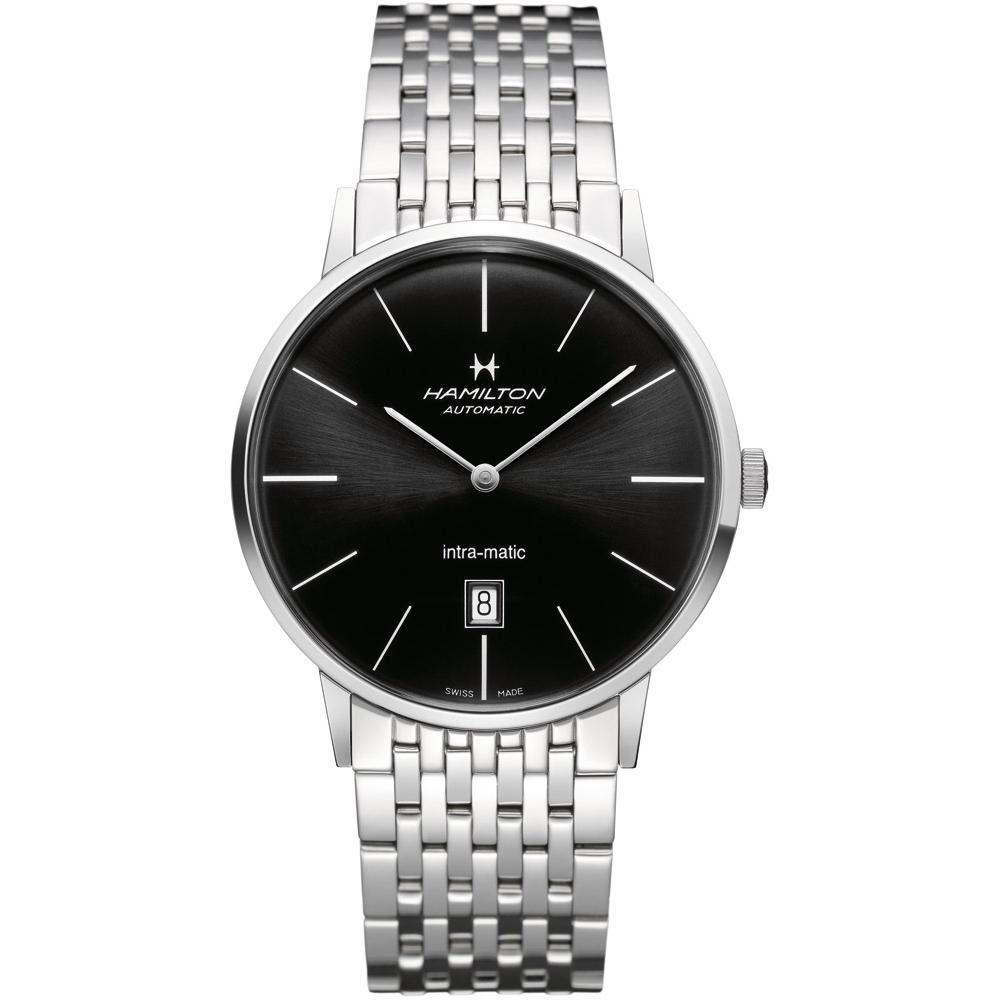 HAMILTON American Classic Intra-Matic Auto Black Dial 42mm Silver Stainless Steel Bracelet H38755131