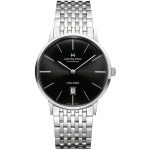 HAMILTON American Classic Intra-Matic Auto Black Dial 42mm Silver Stainless Steel Bracelet H38755131 - 8836