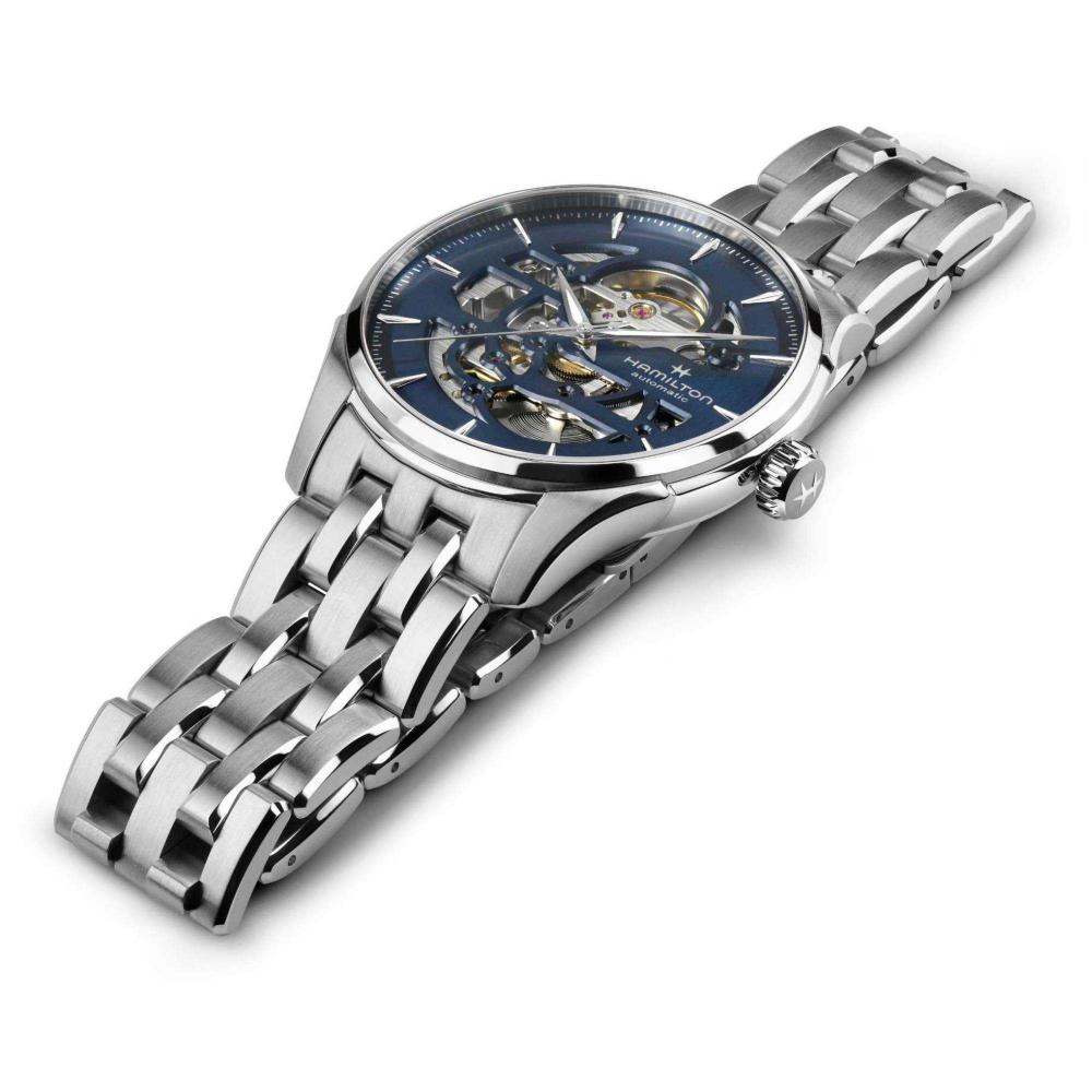 HAMILTON Jazzmaster Skeleton Auto Blue Dial 40mm Silver Stainless Steel Bracelet H42535141