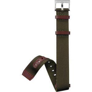HAMILTON Official Nato Strap 20-20mm Green Polyester with Silver Hardware H690694102 - 61733
