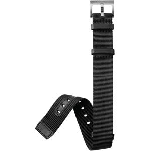 HAMILTON Official Nato Strap 20-20mm Black Polyester with Silver Hardware H690682104 - 62147