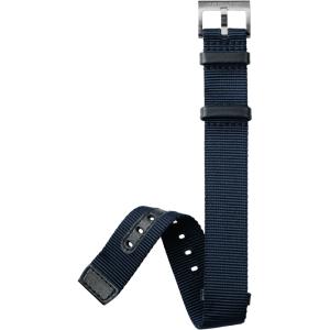 HAMILTON Official Nato Strap 20-20mm Blue Polyester with Silver Hardware H690682105 - 62149
