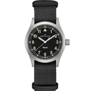 HAMILTON Khaki Field Quartz Black Dial 38mm Silver Stainless Steel Black Fabric Strap H69401430 - 49728