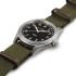 HAMILTON Khaki Field Quartz Black Dial 38mm Silver Stainless Steel Green Fabric Strap H69401930 - 4