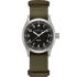 HAMILTON Khaki Field Quartz Black Dial 38mm Silver Stainless Steel Green Fabric Strap H69401930 - 0