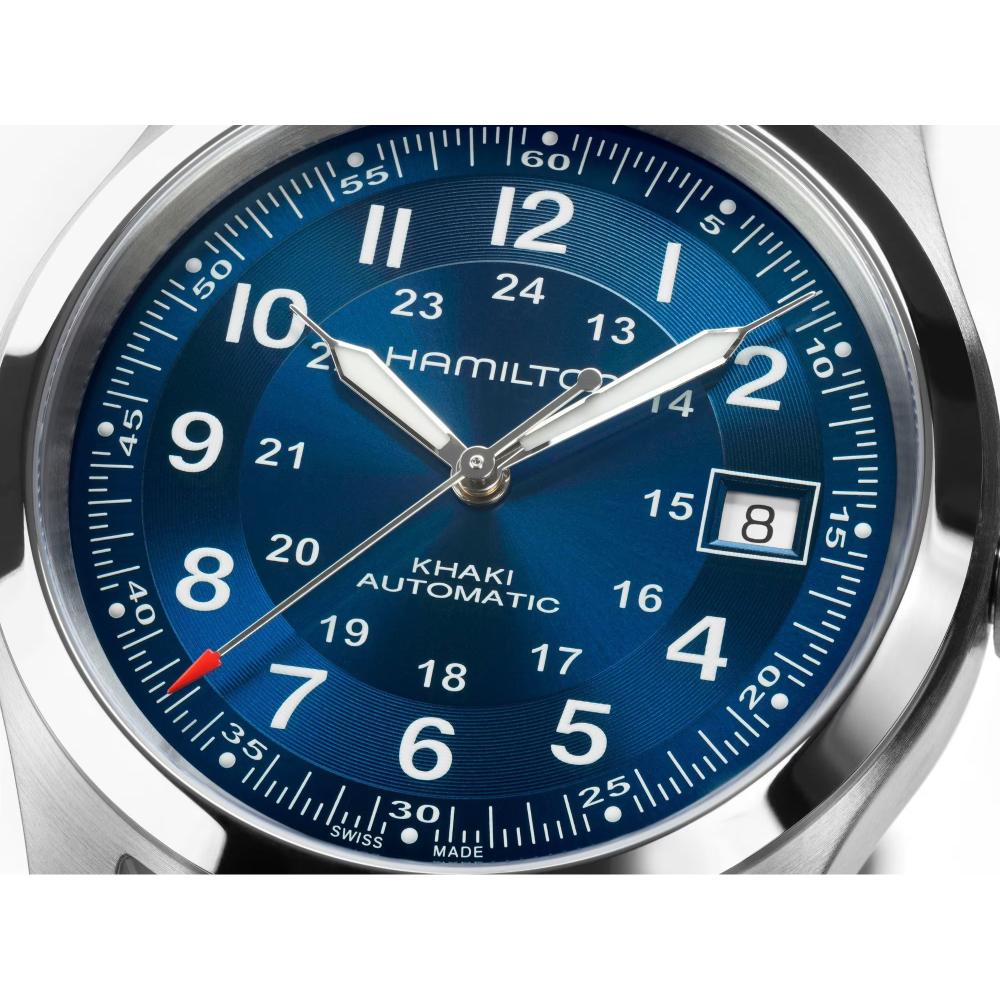 HAMILTON Khaki Field Automatic Blue Dial 38mm Silver Stainless Steel Bracelet H70455140