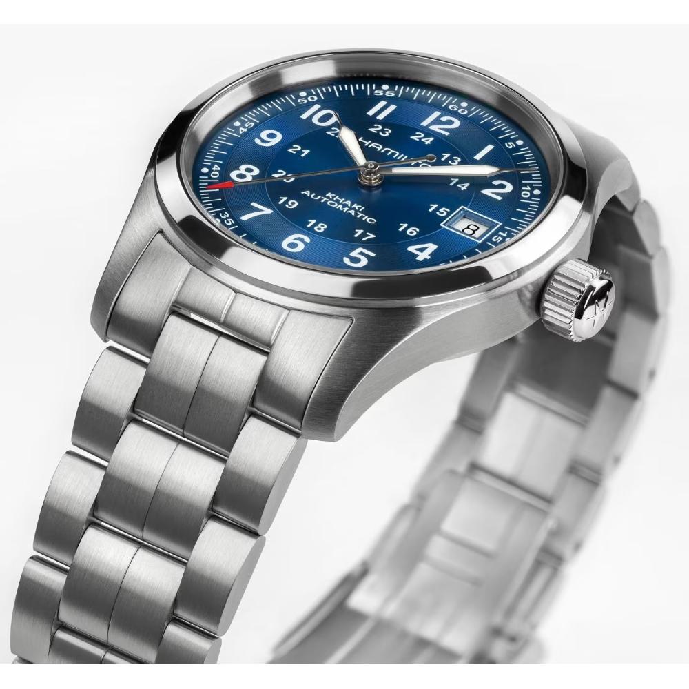 HAMILTON Khaki Field Automatic Blue Dial 38mm Silver Stainless Steel Bracelet H70455140
