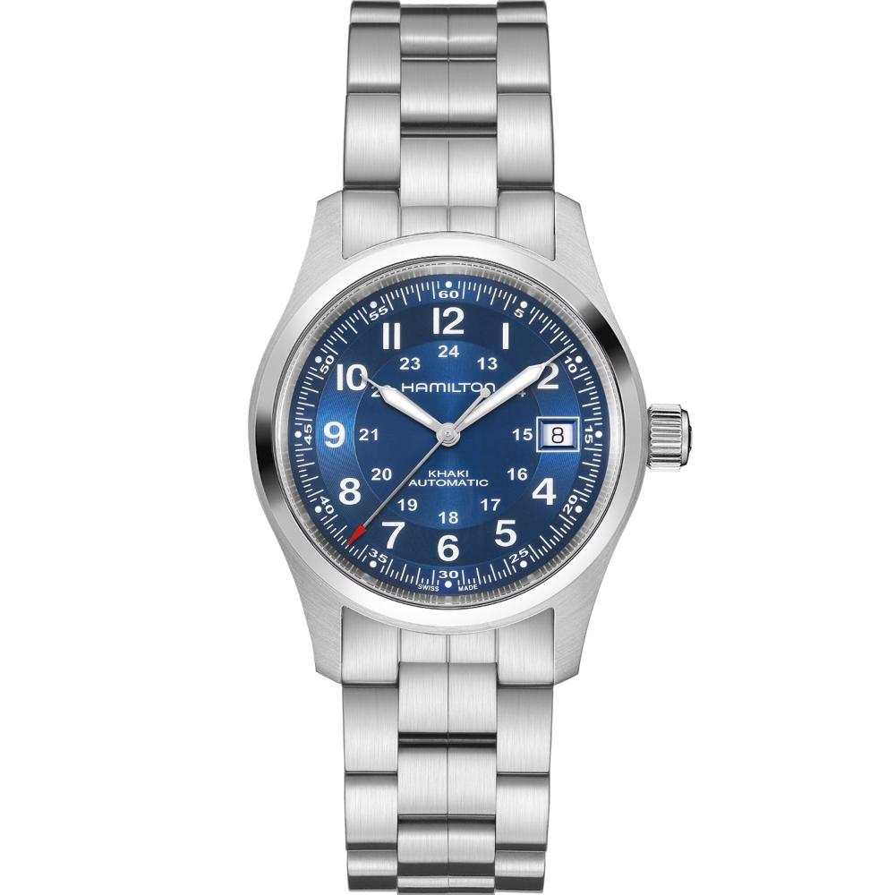 HAMILTON Khaki Field Automatic Blue Dial 38mm Silver Stainless Steel Bracelet H70455140