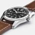 HAMILTON Khaki Field Auto Black Dial 42mm Silver Stainless Steel Brown Leather Strap H70555533 - 1