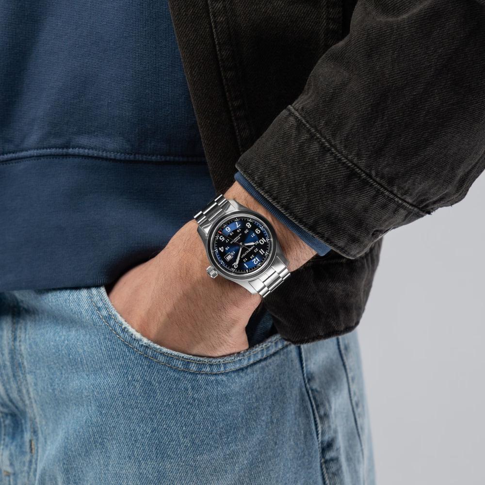 HAMILTON Khaki Field Automatic Blue Dial 42mm Silver Stainless Steel Bracelet H70605140 - 7