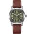 HAMILTON Khaki Field Automatic Green Dial 42mm Silver Stainless Steel Brown Leather Strap H70605560 - 0