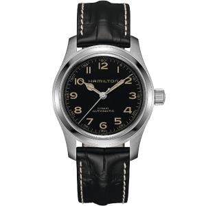 HAMILTON Khaki Field Murph Automatic Black Dial 42mm Silver Stainless Steel Black Leather Strap H70605731 - 35327