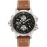 HAMILTON Khaki Aviation X-Wind Auto Chrono Black Dial 44mm Silver Stainless Steel Brown Leather Strap H77616533 - 0