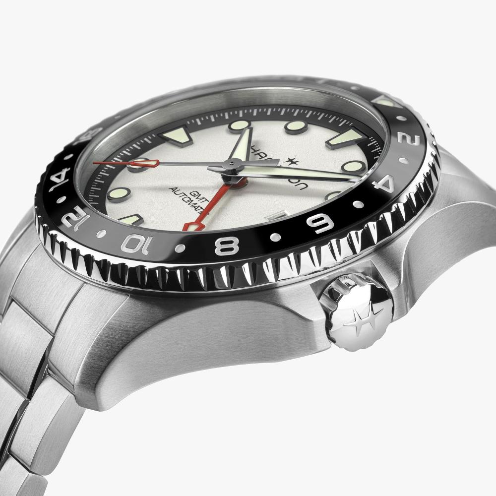 HAMILTON Khaki Navy Scuba Automatic GMT Beige Dial 43mm Silver Stainless Steel Bracelet H82555150