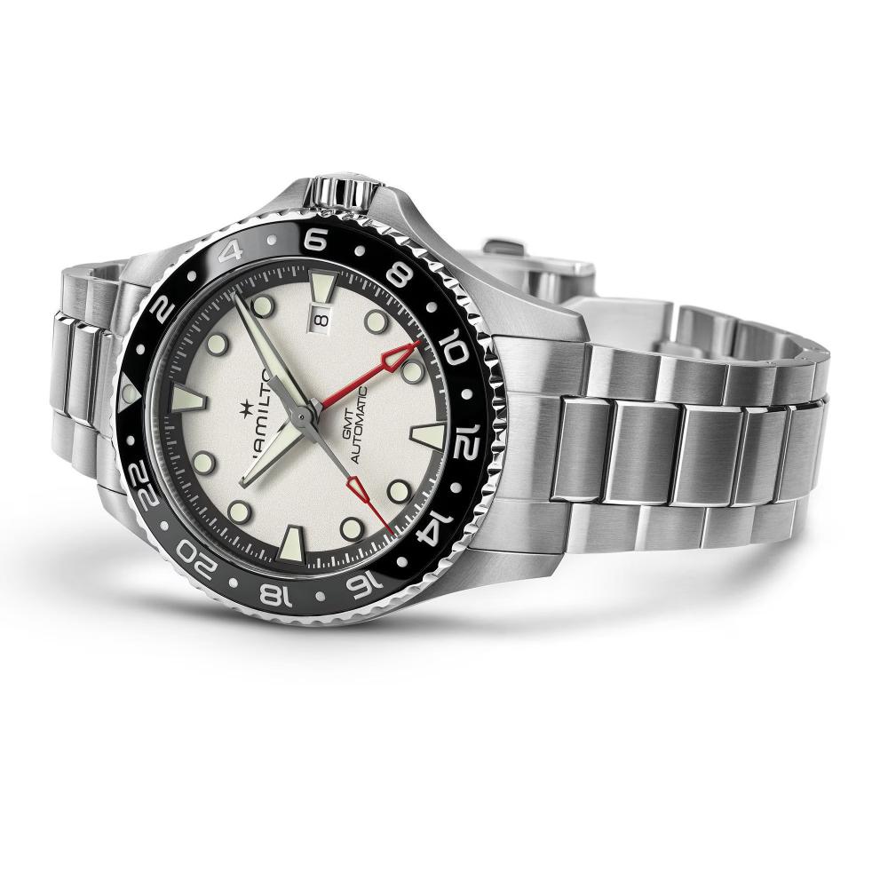 HAMILTON Khaki Navy Scuba Automatic GMT Beige Dial 43mm Silver Stainless Steel Bracelet H82555150 - 6