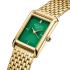 ROSEFIELD Heirloom Emerald Green Sunray Dial 23.5 x 30.6mm Gold Stainless Steel Bracelet HEGSG-H05 - 1