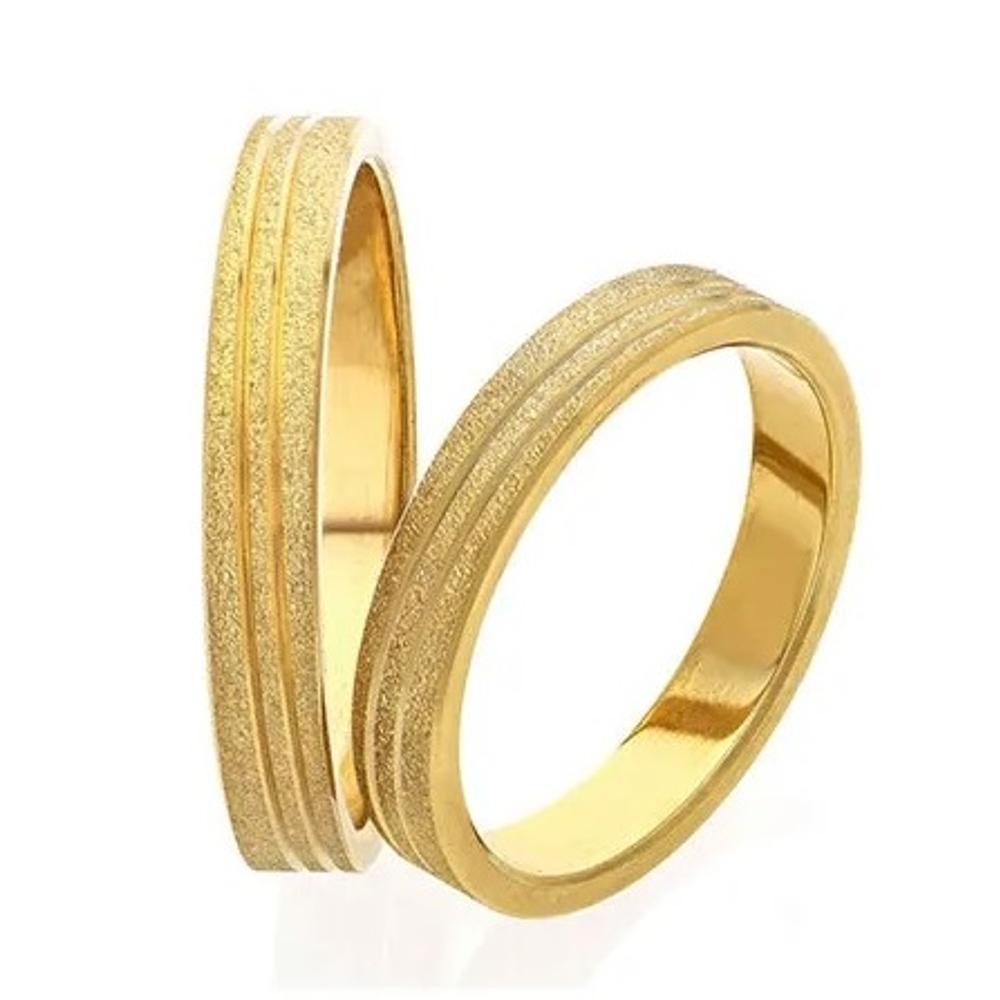 WEDDING RINGS Handmade SENZIO Belibasakis 14K Matte Yellow Gold HM001K