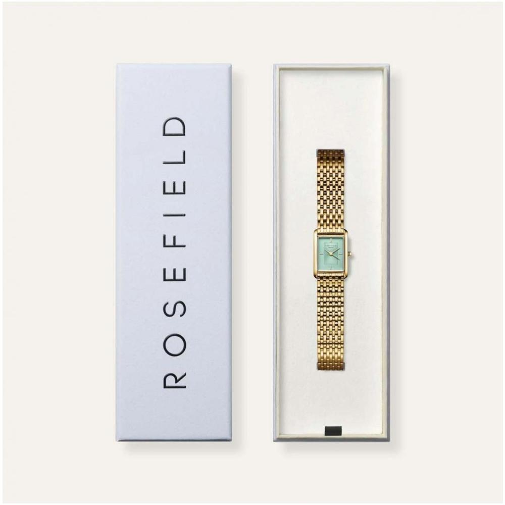 ROSEFIELD Heirloom Mint Green Sunray Dial 23.5 x 30.6mm Gold Stainless Steel Bracelet HMGSG-H04