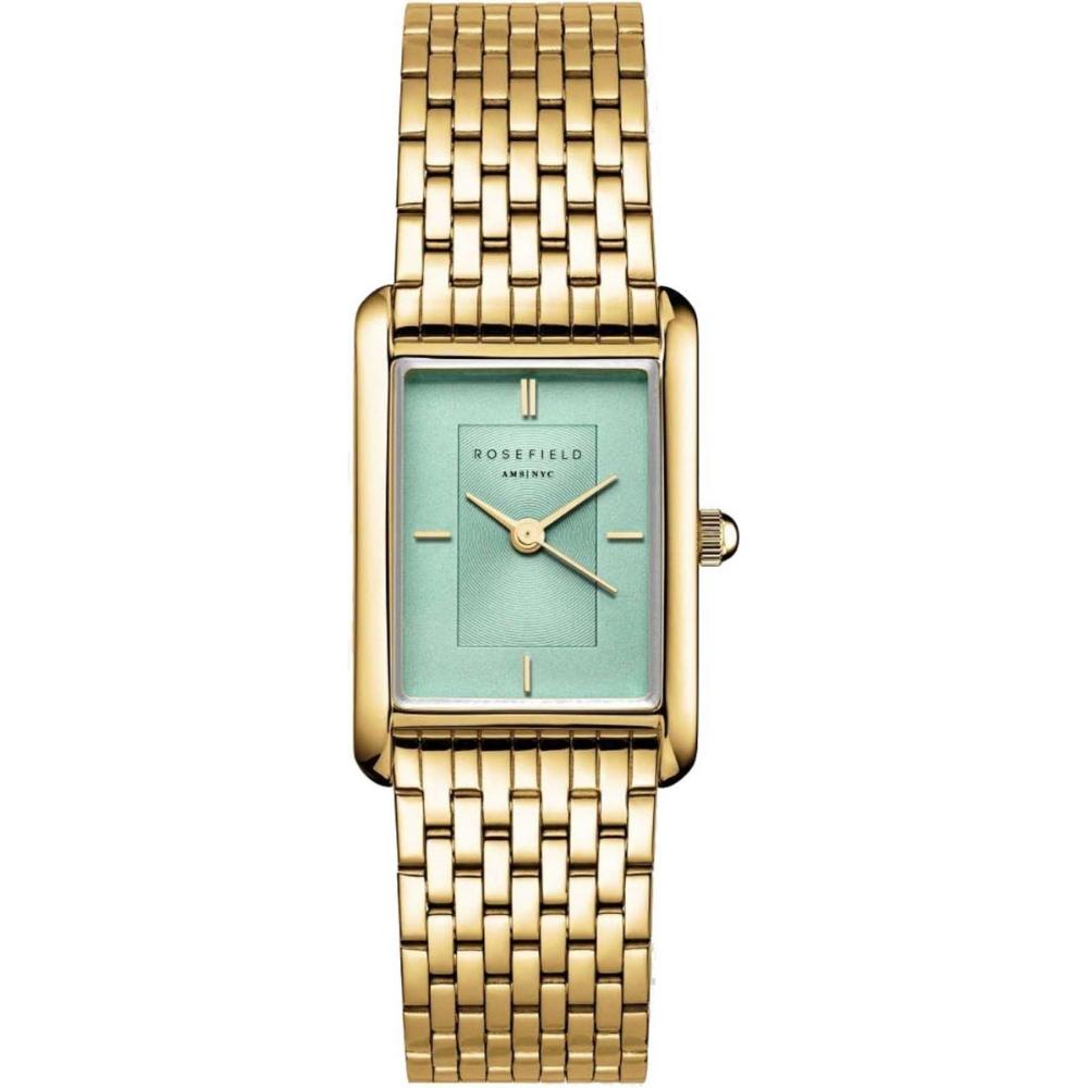 ROSEFIELD Heirloom Mint Green Sunray Dial 23.5 x 30.6mm Gold Stainless Steel Bracelet HMGSG-H04