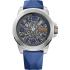 BOSS Orange New York Three Hands 50mm Silver Stainless Steel Blue  Silicone Strap 1513355 - 0